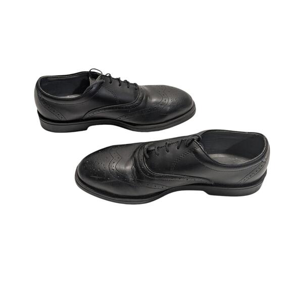 Black Leather Oxford Shoes - Picture 4 of 8